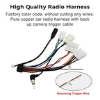 Android Car Stereo Wiring Harness for Toyota | 16Pin ISO Radio Wire Harness Stereo Antenna Kit,USB Connector&Reversing Cable Compatible with 2012-Above Toyota No JBL