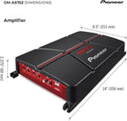 GM-A5702 2-Channel Car Amplifier – 1000W Max, Class AB, Bridgeable Design, Bridgeable, Variable Filters, High Power