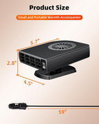 Car Heater,12V 150W Portable Windshield Defogger and Defroster,Plugs into Cigarette Lighter,Rotatable Fast Heating Car Window Defroster Windshield Defogger,Heating & Cooling Automobile Heater