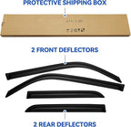 Window Visors Rain Guards for 2010-2024 Toyota 4Runner, Out-Channel Window Vent Wind Deflectors Visors Shades for 10-24 4 Runner