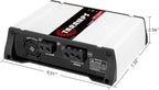 HD 3000 1 Ohm 1 Channel 3000 Watts RMS MAX, Full Range Car Audio, Monoblock, LED Monitor Indicator, Class D Amplifier, Crossover, White 3k amp, Sound Quality