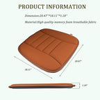 Car Seat Cushion Pad for Driving, Chair Cushion for Office/Truck with Memory Foam, Seat Cushion Comfortable and Durable, Coffee