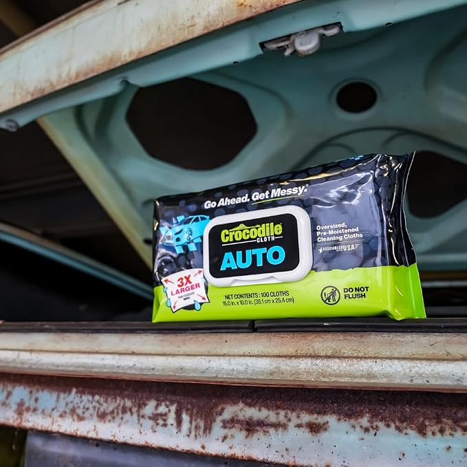 Auto Cleaning Wipes – 600 Count (6 Packs of 100) XL 15" x 10" Heavy-Duty Car Wipes for Engine Degreaser, Detailing, Tires, Tools & DIY Projects