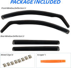 Window Visor Fit for GMC Terrain 2018-2024, in Channel Window Rain Guards, Smoke Tinted Vent Window Visors, Vent Shade Shield, 2018 2019 2020 2021 2022 2023 2024, 4pcs