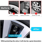 Car Tire Valve Stem Caps for Automobiles,Dust Caps Compatible with Audi A1 A3 RS3 A4 A5 A6 A7 RS7 A8 Q3 Q5 Q7 R8 S Series Car Tires，Alloy Leak-Proof Valve Cover