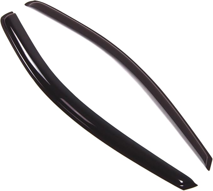 WD2-179 Dark Smoke 2 Pcs Set Window Visor (Outside Mount) Deflector Rain Guard Compatible with 1995-2003 Ford Windstar