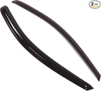 Outside Mount Window Vent Visors Rain Guards Compatible with Ford Windstar 1995-2003 | Side Window Wind Deflectors Rain Shields | Smoke Tinted, 2 Pcs Set, DGWV-179