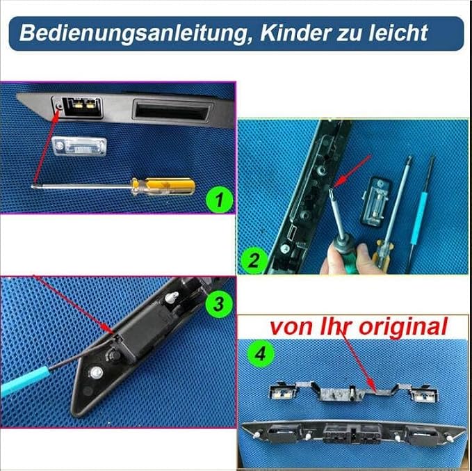 1280 * 720 Pixels Trunk Handle Vehicle Camera Rear View Camera Parking Reverse for Audi A3 8P7 A4 8E A6 4F2 4F5 A5 8T3 A8 4H E0827574C,8E0827574F 8E0827574C3FZ Waterproof Night Vision Back up