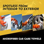 White Microfiber Cleaning Cloth 50 Pack, 12.5 x 12.5 inch Microfiber Towels for Cars, Ultra Absorbent Car Washing Cloth, Lint Free Streak Free Cleaning Rags for Car, Kitchen, and Window