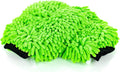 Premium Chenille Microfiber Knobby Wash Mitts - Perfect for Car Washing and Detailing; Scratch-Free, Lint-Free, Double-Sided, Plush, and Absorbent; Lime Green (2-Pack)