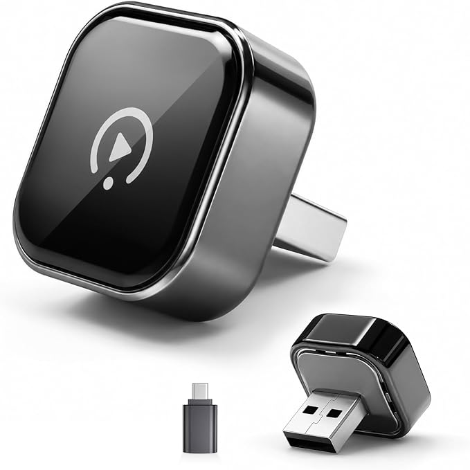 Wireless CarPlay Adapter for iPhone, Auto Connect Smartphone to Car, Plug & Play Dongle for Daily Commuters, 2026 Upgrade Converts Wired to Wireless, No Delay for Navigation & Music