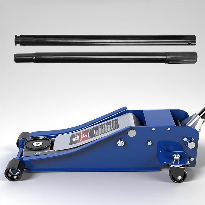 3 Ton Floor Jack, Hydraulic Car Jack, Low Profile with Dual Pumps, Quickly Lift Steel Service Jack (6600lbs)