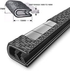 16.4 Ft(5M) Car Door Edge Guards U Shape Edge Trim Rubber Seal Protector Car Door Protector Car Protection Door Edge Anti-Collision Rubber Clips Fit for Most Car