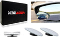 2 Pieces Oval-Shaped Automobile Rear Blind Spot Mirror, 360 Degree Rotating Design, Side Wide Angle Safety Convex Rearview Mirror for Car Truck Van