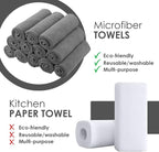 Microfiber Cleaning Cloths (Value Pack of 48) - Size 16 x 16 Inches, Highly Absorbent Cleaning Rags, Lint Free, Reusable and Washable, Microfiber Towels for Cars