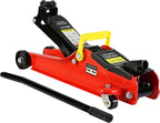 2 Ton Low Profile Floor Jack with Storage Bag,Professional Steel Racing Single Piston Quick Lift Pump,Red Heavy Duty Hydraulic Lifting Range 3.3''-15.2'',2 (4,000 lb)