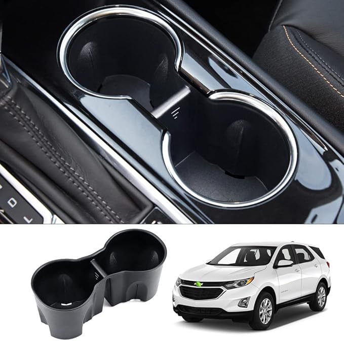 Cup Holder Inserts for Chevy/Chevrolet Equinox 2018 2019 2020 2021 2022 2023 2024 Accessories Center Console Water Cup Holder