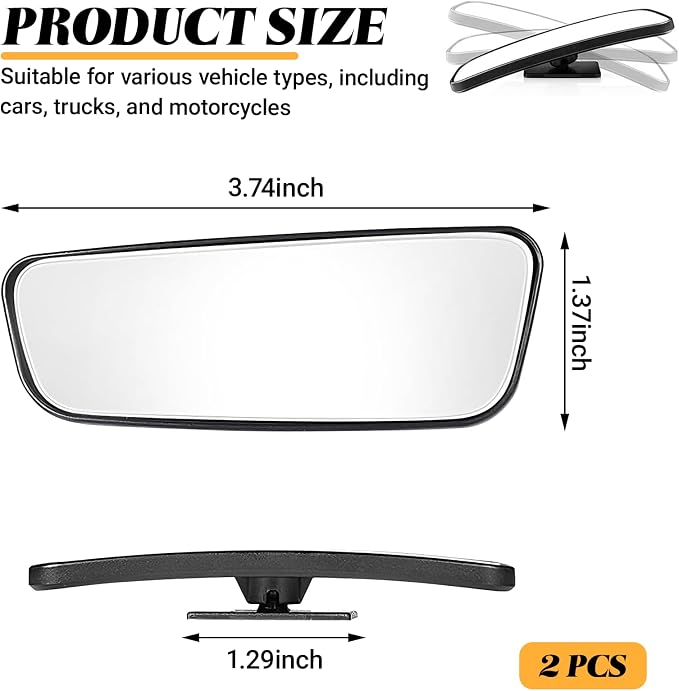 2PCS Car Blind Spot Mirror, Wideangle Rearview Mirror, Automobile Side Looking Glass, Universal Vehicle Parking Aid Tool