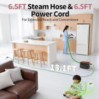 Steam Cleaner for Home & Car, 3-Level Adjustable Steamer for Cleaning with Temp Display,15s Fast Heat,1.8L Large Tank, 4Bar Powerful Steam for Grout,Grease,Tile,Couch,Toilet, Car Detailing,Windows