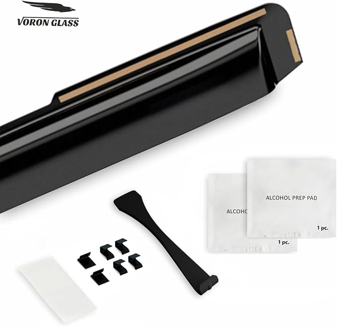 Voron Glass in-Channel Extra Durable Rain Guards for Ford F250 to F550 Super Duty 2017-2022 Crew Cab, Window Deflectors, Vent Window Visors, 4 Pieces - 201233