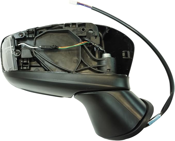 Passenger Side Power Mirror Smooth Black with Turn Signal Compatible with 2014-2016 Mazda 3 Japan Built MA1321179 MA1321180