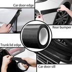 Car Door Edge Entry Guards Sill Protector Automotive Tape Black 2.7in*33FT | 5D Carbon Fiber Vinyl Wrap Film Paint Threshold Scuff Plate Protectors Anti-Collision Universal for Most Vehicles
