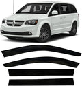 Window Visors rain Guards Vent Deflectors Fit 08-18 Chrysler Town & Country/Dodge Grand Caravan, Smoke 4pcs