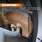 2PCS Car Kick Mats Back Seat Protector for Kids, Universal Anti-Scratch Transparent Auto Seat Back Cover Against Mud, Waterproof Vehicle Backseat Protection Pad for Most SUVs Trucks (Black)