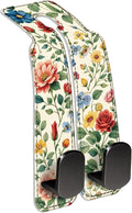 Car Seat Back Storage Hook, Funny Car Purse Hook, Cute Vehicle Storage Organizer for Purses Handbags Botanical Floral Pattern