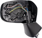 Driver and Passenger Side Power Heated Mirror Set Smooth Black Manual Folding Compatible with 2018-2023 Subaru Crosstrek SU1320183 SU1321183