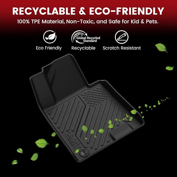 Floor Mats & Cargo Mat for Hyundai Sonata 2020-2026 (Only Fit AWD & Gas) / Kia K5 2021-2025 (Only Fit AWD, Not for FWD) Custom Fit TPE All Weather Floor Liners Car Mats Accessories