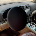Zpana Car Steering Wheel Sun Shade Cover, Anti Heat Vehicle Steering Wheel Sunshade Shield, Automotive Interior Wheel Sun Block Protector Accessories, Universal for SUV, Sedan, Truck (Black)