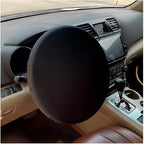 Zpana Car Steering Wheel Sun Shade Cover, Anti Heat Vehicle Steering Wheel Sunshade Shield, Automotive Interior Wheel Sun Block Protector Accessories, Universal for SUV, Sedan, Truck (Black)