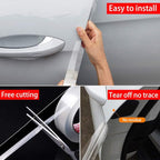 Universal Car Door Edge Guard, 4In x 33Ft Door Sill Protector, Automotive Anti-Collision Strip for Car Door Edge/Front and Rear Bumper/Door Sill Protector, Transparent