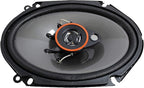 AS68 Loudspeakers 1 Pair of 6X8 350W Max 3-Way Speakers 4 Ohms Premium Quality Audio Door Speakers for Car or Truck Stereo Sound System