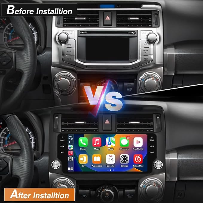 Car Radio Stereo Android 13 for Toyota 4runner 2010-2022 with GPS Navigation CarPlay Android Auto