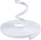 White Edge Trim 1/2" X 3/8" U-Channel Rubber Weatherstrip with Metal Fit Gap 3/64" to1/4 Car Door Edge Sealing Strip, PVC Weather Stripping Metal Edge Protector - 15Foot