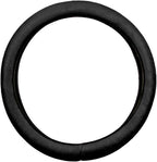 Ergonomic Leather Grip Steering Wheel Cover - Soft Plush Memory Foam Grip for Standard Size Wheels 14.5-15 inch Black
