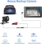Car Play,Wireless Portable with Apple CarPlay and Android Auto Screen for Car,7" HD Touch Screen Car Stereo with Mirror Link,Backup Camera,Bluetooth5.2,GPS Navigation,AUX,FM for All Vehicles