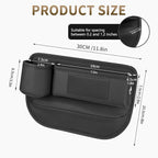 Kwak's Car Seat Gap Filler Organizer 2pcs – Fits 0.2“–1.2” Seat Gaps, Premium PU Leather Seat Gap Plug for Car SUV Truck, Stops Phone/Keys from Dropping, Extra Cup Holder for Car (Brown)