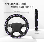 Purple Butterfly Car Steering Wheel Cover Non-Slip