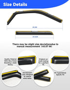 in-Channel Window Rain Guard Fit for 2015-2020 Ford F150 SuperCrew & Ford F250-F550 2017-2026 Truck,Window Rain Guards Visors Vent Visors Window Deflector Vent Shades Car Accessories