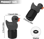 4 Pack Cute Duck tire Valve caps, Glow in The Dark Tire Valve Caps, Interesting and Practical Tire Decoration, Can be Used for Cars, Motorcycles, Trucks, and Bicycles.(Black)