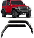 Voron Glass in-Channel Extra Durable Rain Guards for Jeep Wrangler JL 2018-2026/Jeep Gladiator 2020-2026, Window Deflectors, Vent Window Visors, 2 Pieces - 200263