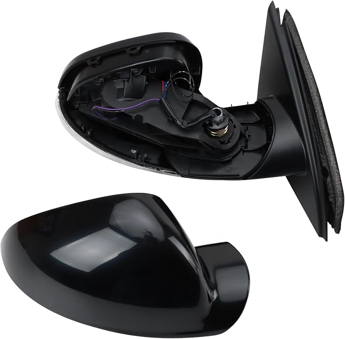 Passenger Side Power Heated Mirror Smooth Black with Turn Signal Compatible with 2011-2017 Buick Regal GM1321486