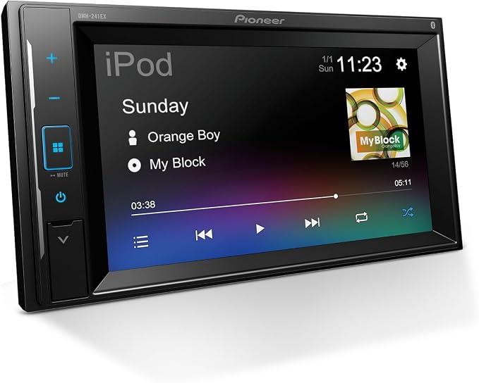 DMH-241EX 6.2" Resistive Touchscreen, Double Din – Bluetooth, Backup Camera, AM/FM Radio, USB, FLAC Playback, Short Chassis, 13-Band EQ, 50W x 4 Output