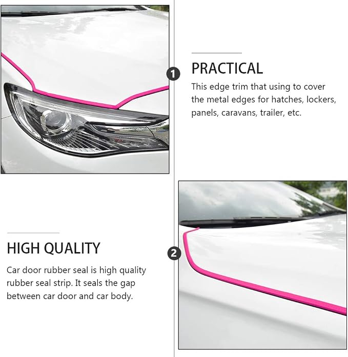 10M/32ft Car Door Edge Guards Rubber U Shape Edge Trim Seal Strips Protector Car Door Edge Protection for Car Auto Vehicle