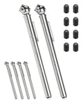 Pencil Tire Pressure Gauge 6 Pack (10-50PSI, 20-120PSI) with Tire Caps Calibrated to ANSI B40.1 Grade B(2%), Stainless Steel Body, for Cars, Pickups, RVs, Bicycle
