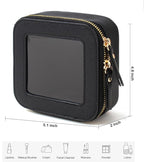 Travel Clear Makeup Bag Set, TSA Approved Cosmetic Bag Case with Zipper Portable Makeup Pouch Toiletry Bag Traveling Cosmetic Organizer Storage Bag Car Organizer Car Essentials