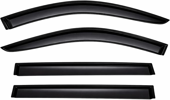 2014-2023 Tape-On Rain Guards for Jeep Cherokee Side Window Visor Deflectors, KL Latitude Altitude Limited Trailhawk X, Durable Tinted Vent Shades 2015 2016 2017 2018 2019 2020 2021 2022